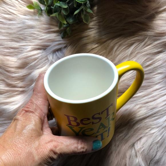 Best Year Yet Yellow-White Coffee Mug by Hallmark, New! - Picture 6 of 7